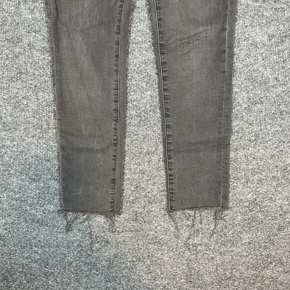 Adriano Goldschmied Jeans Womens 25 Gray Slim Straight Cropped Frayed Hem - Picture 3 of 16